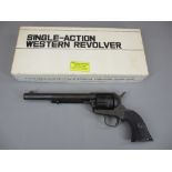 REPLICA MODELS SINGLE ACTION ARMY 45 WESTERN REVOLVER - boxed model 1974, 32.5cms overall L