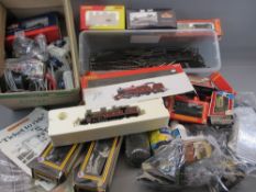 MODEL RAILWAY - boxed Hornby OO gauge carriages, some Lima, track and associated items. Also,