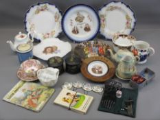 MIXED CHINA & COLLECTABLES to include Shelley Dainty White, Paragon cabinet cup and saucer, wooden