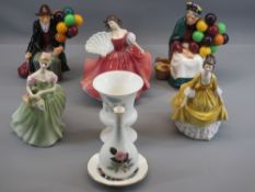 ROYAL DOULTON FIGURINES - The Balloon Man HN1954, The Balloon Seller HN1315, Coralie HN2307, First