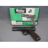 WEBLEY & SCOTT LTD BIRMINGHAM SENIOR .22 CALIBRE AIR PISTOL - near mint in original box, 20.5cms