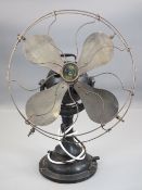 ORBIT VINTAGE METAL BASED THREE SPEED DESK FAN by Veritys - 49cms tall