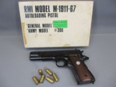 REPLICA US ARMY 45 AUTOMATIC PISTOL by Replica Models, boxed, M-1911A1-67, non firing in