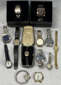 WRISTWATCHES - LADY'S & GENT'S a mixed collection to include a vintage J W Benson, London nickel