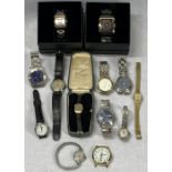 WRISTWATCHES - LADY'S & GENT'S a mixed collection to include a vintage J W Benson, London nickel