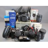 PHOTOGRAPHY - Cannon EOS5D camera with box, a Praktica Super TL 35m camera, a Praktica BX20