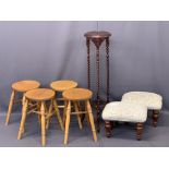 REPRODUCTION/MODERN OCCASIONAL FURNITURE ITEMS (7) to include a mahogany effect two tier barley
