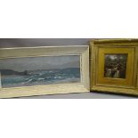 G ROBERTS oil on board - entitled verso 'Barmouth', signed, 21 x 59cms. Also, E A Williams - 'On the