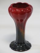 ROYAL DOULTON FLAMBE SUNG GLAZE VASE NO 920, tulip form, 18.5cms H