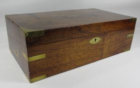 WRITING SLOPE - antique mahogany, 14 x 45.5 x 20.5cms