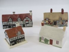 W H GOSS HOUSES (4) - 1. 'A window in Thrums', 2. Model of Shakespeare's house on a separate base,