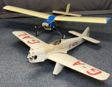 RADIO CONTROLLED MODEL AIRCRAFT - no workings, wingspan of painted example approximately 1.7m