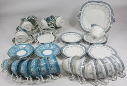 ROYAL ALBERT FLORENTINE TEASET, 12 pieces, Midwinter, 19 pieces and an Aynsley Kenmore teaset, 20
