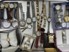 LADY'S & GENT'S WRISTWATCHES - a mixed collection in gilt metals and stainless steel, ETC