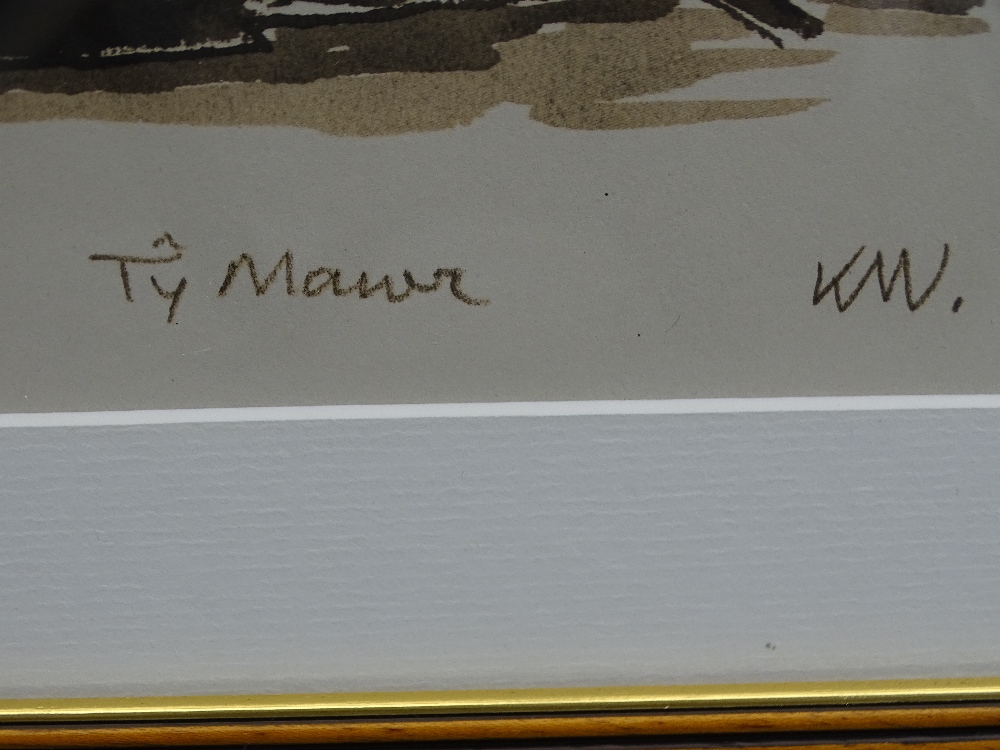 SIR KYFFIN WILLIAMS RA framed print - 'Ty Mawr', 36 x 42.5cms - Image 2 of 2