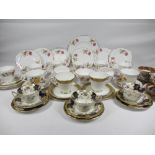 TEAWARE, ASSORTED to include 21 pieces of Regent, Coalport Batwing, approximately 9 pieces, Regal,