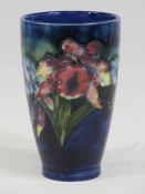 MOORCROFT VASE, 13cms H, 8cms diameter at the top