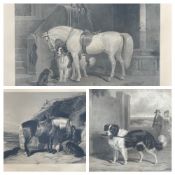 WILLIAM GILES after Edwin Henry Landseer (2) - 'Favourites', 55 x 66cms and 'Favourite Pony with