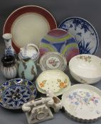 CHINA ASSORTMENT to include Susie Cooper charger, 37cms diameter, Japanese blue and white charger,
