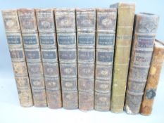 ANTIQUARIAN BOOKS (9) - titles include 'Plutarch's Lives' 6 volumes translated from the original