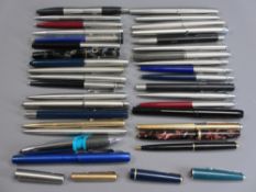 PARKER FOUNTAIN PENS, BALLPOINT PENS & PENCILS - a group to include vintage and modern and Parker