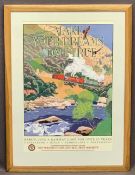 DAVID GROSVENOR print - The Welsh Highland Railway Society 'Make your dreams come true', mounted and