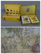 TWIN PACK OF DEL LA RUE PLAYING CARDS (by appt to King George VI) and a wooden cased incomplete