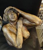 ED POVEY limited edition (8/51) patinated hollow bronze sculpture - entitled 'A Woman Searching