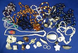 DRESS NECKLACES & OTHER JEWELLERY - a large parcel