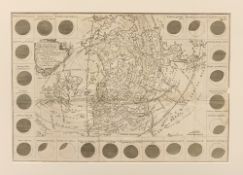 THE GEOGRAPHICAL DEPICTION OF 'THE GREAT SOLAR ECLIPSE OF JULY 14TH 1748' - by G Smith, 30 x