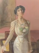 UNSIGNED pastel portrait - early 20th century, 53 x 39.5cms