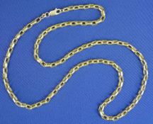 9CT GOLD LINK NECK CHAIN - 52cms L, 11grms