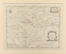 AN UNCOLOURED MAP OF RUTLAND - 'Comitatus Rotelandiae Tablula Nova and Aucta', originally sold by