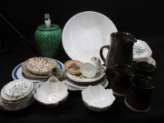 JAMES KENT LTD CHINTZ DISHES, other decorative plates and bowls, Mona pottery stoneware, ETC