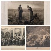 EARLY & LATER ENGRAVINGS (3), CAMILLE FONCE, signed in pencil and with blind stamp, 33 x 43cms,