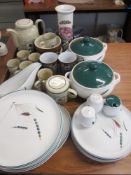 DENBY GREENWHEAT DINNERWARE including two lidded tureens, Hornsea stoneware and a Portmeirion