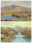 A R QUINTON oilographs (2) - typical mountainscapes, both 16 x 26cms