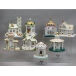 COALPORT CHINA MODEL BUILDINGS (8) - 'Orange Blossom Cottage' by Jenny Oliver, 'Village Church', '