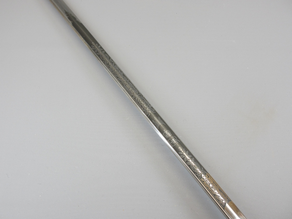 ROYAL NAVY DRESS SWORD by Wilkinson Sword Ltd, the blade with ER cypher and 'By Appointment to HM - Image 12 of 15