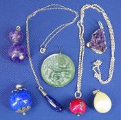 PENDANTS (7) - assorted, 77grms