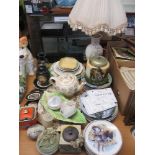 COLLECTOR'S WALL PLATES WITH CERTIFICATES, Chokin cabinet ware and other decorative pottery and