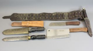 SIEBE GORMAN & CO DIVER'S KNIVES (2) and other bladed knives, along with a Japanese stainless