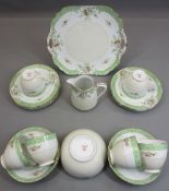 NORITAKE TEAWARE - floral decorated, approximately 21 pieces