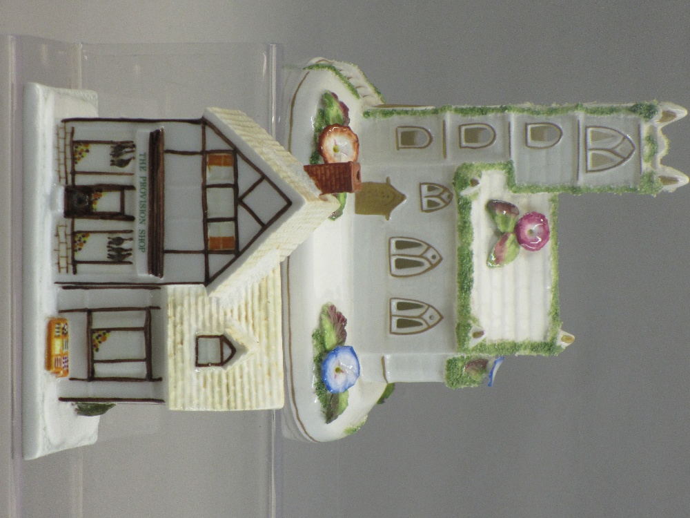 COALPORT CHINA MODEL BUILDINGS (8) - 'Orange Blossom Cottage' by Jenny Oliver, 'Village Church', ' - Image 2 of 5