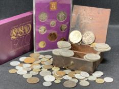 BRITISH & OVERSEAS COINAGE - 1970 proof set, 1889 Victoria silver crown and other commemorative