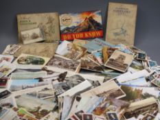POSTCARDS - a vintage assortment, also, collector's cards, many in books - Brooke Bond, Players,
