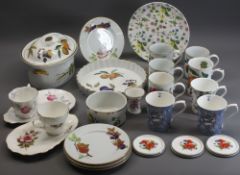 ROYAL WORCESTER EVESHAM TABLEWARE - a good assortment, plus a quantity of Staffordshire teaware