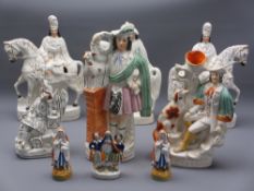 STAFFORDSHIRE FLATBACK FIGURINES - a mixed collection