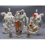 STAFFORDSHIRE FLATBACK FIGURINES - a mixed collection