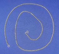 9CT GOLD BELCHER LINK NECKLACE - 79cms L end to end, 15.5grms